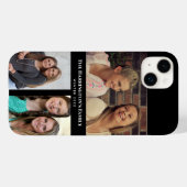 Coques Case-Mate iPhone Personnalisé 3 sections Famille Photo Collage Blac (Verso (horizontal))