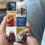 Case-Mate iPhone Case Personnalisé 4 Photo Love est une chose merveilleu<br><div class="desc">Boîtier téléphonique personnalisé pour iphone 11 pro max et de nombreux autres modèles. Le design comporte un collage photo personnalisé avec 4 de vos photos préférées, votre nom et la formulation "L'amour est une chose merveilleuse". Le modèle photo est configuré pour vous permettre d'ajouter vos photos, en travaillant dans le...</div>