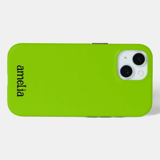 Coques Case-Mate iPhone Personnalisé à la mode vert brillant (Verso (horizontal))