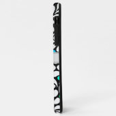 Coques Case-Mate iPhone Personnalisé audacieux fleurs modernes bleu turquo (Dos/Gauche)