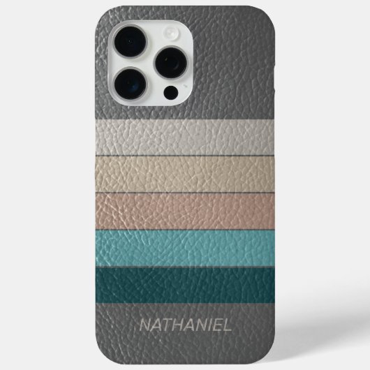 Coques Case-Mate iPhone Personnalisé Beige Gris Aqua Bleu Turquoise Vert r (Verso)