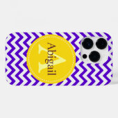 Coques Case-Mate iPhone Personnalisé Chevron Lavande Lilac Jaune (Verso (horizontal))