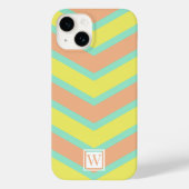 Coques Case-Mate iPhone Personnalisé Chevron Monogram Soft Orange Yellow C (Verso)