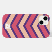 Coques Case-Mate iPhone Personnalisé Chevron Monogramme rose doux bleu pou (Verso (horizontal))
