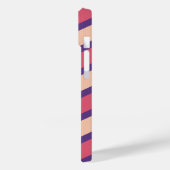 Coques Case-Mate iPhone Personnalisé Chevron Monogramme rose doux bleu pou (Verso / Gauche)