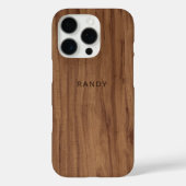 Coques Case-Mate iPhone Personnalisé Chic Retro Style Effet Bois (Verso)