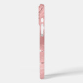 Coques Case-Mate iPhone Personnalisé Chic rose Parties scintillant argent  (Verso / Gauche)