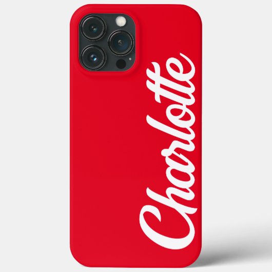Coques Case-Mate iPhone Personnalisé Classic Élégant Monogram Red iPhone. (Verso)