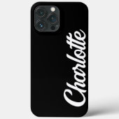 Coques Case-Mate iPhone Personnalisé Classique Élégant Monogramme Noir iPh (Verso)