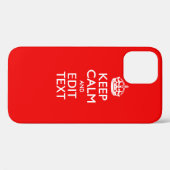 Coques Case-Mate iPhone Personnalisé Conserver Le Calme Et Modifier Le Tex (Verso (horizontal))