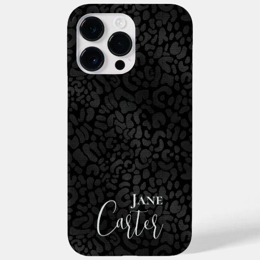 Coques Case-Mate iPhone Personnalisé élégant léopard noir (Verso)