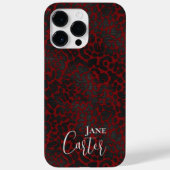 Coques Case-Mate iPhone Personnalisé Elegant Rouge Léopard (Verso)