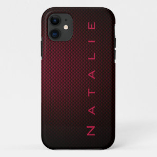Case-Mate iPhone Case Personnalisé en fibre de carbone foncée violet