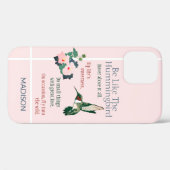Coques Case-Mate iPhone Personnalisé Être comme un colibri (Verso (horizontal))