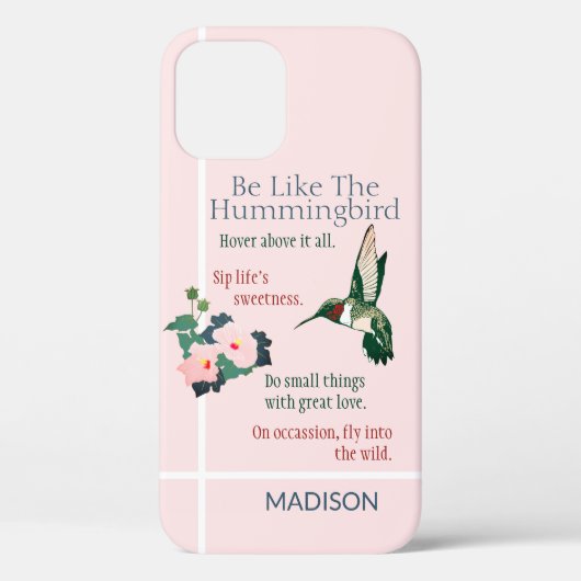 Coques Case-Mate iPhone Personnalisé Être comme un colibri (Verso)