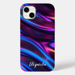 Coque Pour iPhone 14 Plus Personnalisé Faux Iridescente moderne avec nom