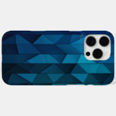 Coques Case-Mate iPhone Personnalisé Géométrique Bleu et Motif Turquoise (Verso (horizontal))