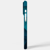 Coques Case-Mate iPhone Personnalisé Géométrique Bleu et Motif Turquoise (Verso / Gauche)