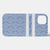 Coques Case-Mate iPhone Personnalisé Indigo Floral Faux Lace iPhone 6 Coqu (Verso (horizontal))