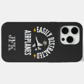 Coques Case-Mate iPhone Personnalisé Initial, Facilement Distrait Par Avio (Verso (horizontal))