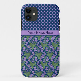 Coques Pour iPhone Personnalisé iPhone 5/5 s Coque, violets et Pois
