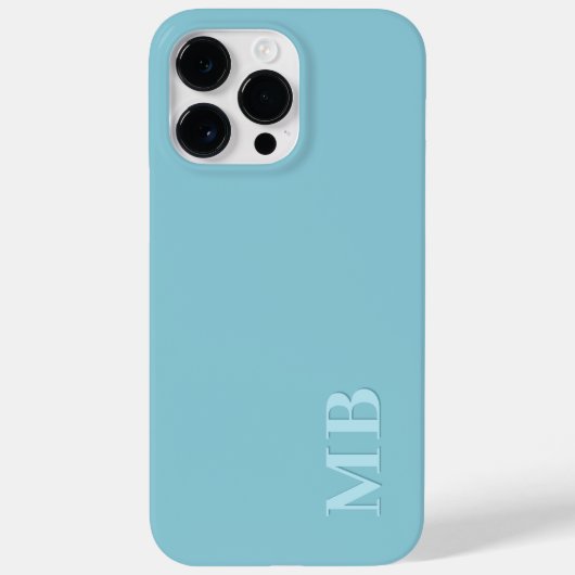 Coques Case-Mate iPhone Personnalisé Joli bleu turquoise (Verso)