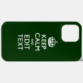 Coques Case-Mate iPhone Personnalisé KEEP CALM AND Modifier le texte Vert (Verso (horizontal))