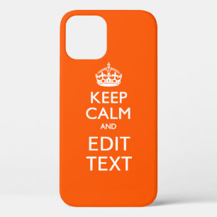 Case-Mate iPhone Case Personnalisé KEEP CALM Avoir votre texte orange