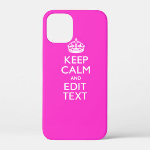 Etui iPhone Case-Mate Personnalisé KEEP CALM ET votre texte rose vif