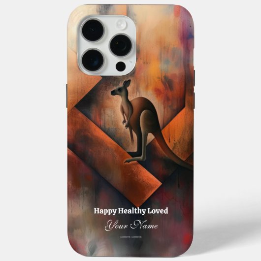 Coques Case-Mate iPhone Personnalisé : Majestic Kangaroo iPhone 15 Promax  (Verso)