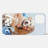 Coques Case-Mate iPhone Personnalisé Modern LOVE Animaux Empreinte de patt (Verso (horizontal))