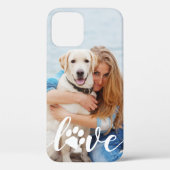 Coques Case-Mate iPhone Personnalisé Modern LOVE Animaux Empreinte de patt (Verso)