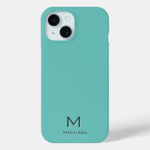 Coque Pour iPhone 15 Personnalisé Moderne Élégant Monogramme Modèle Lum
