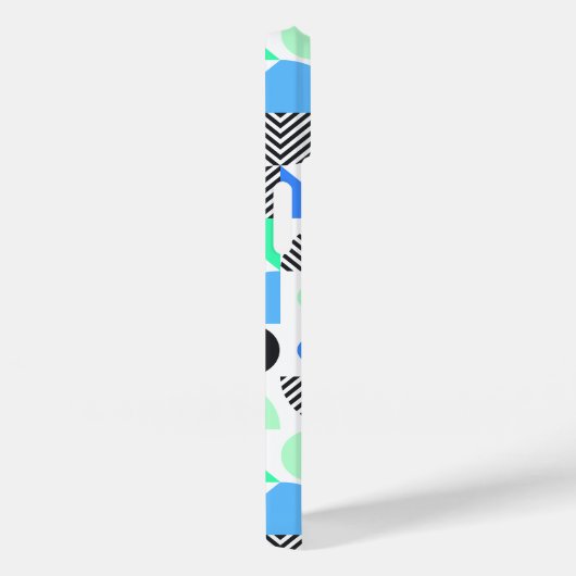 Coques Case-Mate iPhone Personnalisé Moderne Monnaie Bleue Géométrique (Verso / Droite)