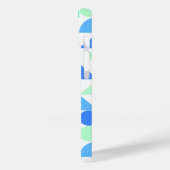 Coques Case-Mate iPhone Personnalisé Moderne Monnaie Bleue Géométrique (Verso / Gauche)