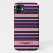 Coques Case-Mate iPhone Personnalisé Moderne Pink Purple Stripe Motif (Dos)