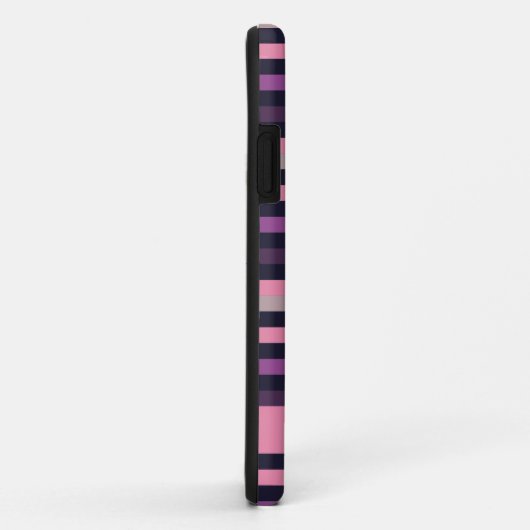 Coques Case-Mate iPhone Personnalisé Moderne Pink Purple Stripe Motif (Dos/Droite)
