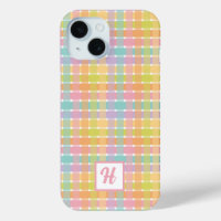 Personnalisé Monogramme Feminine motif rayé coloré