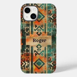 Coque Pour iPhone 14 Personnalisé Native American Southwest Aztec