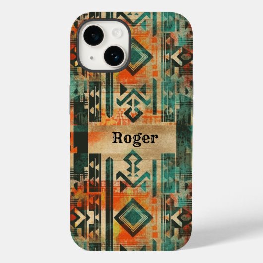 Coques Case-Mate iPhone Personnalisé Native American Southwest Aztec (Verso)