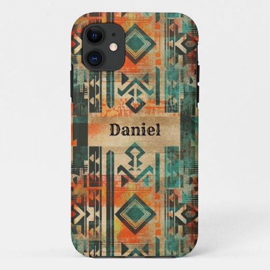 Coques Case-Mate iPhone Personnalisé Native American Southwest Aztec (Dos)