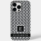 Coques Case-Mate iPhone Personnalisé Noir Et Blanc Brésil Ipanema Géométri (Verso)