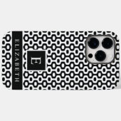 Coques Case-Mate iPhone Personnalisé Noir Et Blanc Brésil Ipanema Géométri (Verso (horizontal))