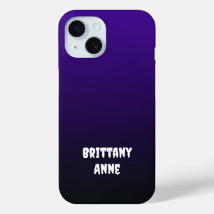 Coque Pour iPhone 15 Personnalisé noir violet