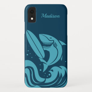Case-Mate iPhone Case Personnalisé nom et couleur Surfer Requin Boîtes t