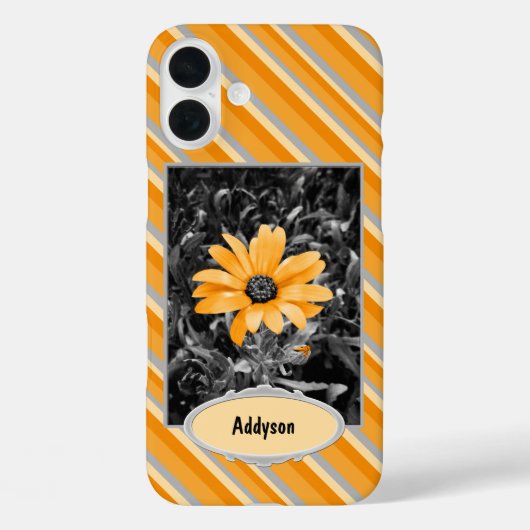 Coques Case-Mate iPhone Personnalisé Nom Jaune Daisy Photographie (Verso)