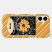 Coques Case-Mate iPhone Personnalisé Nom Jaune Daisy Photographie (Verso (horizontal))