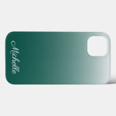 Coques Case-Mate iPhone Personnalisé ombre dégradé vert Coque-Mate iPhone (Verso (horizontal))