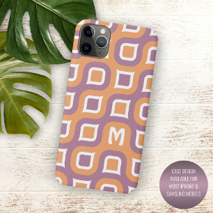 Case-Mate iPhone Case Personnalisé Orange Violet Blanc Milieu de siècle