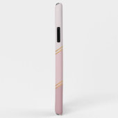Coques Case-Mate iPhone Personnalisé Pastel Mauve Rose Blush Pink Art Stri (Dos/Droite)